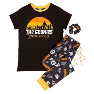 The Goonies Womens/Ladies Never Say Die Pajama Set / Black